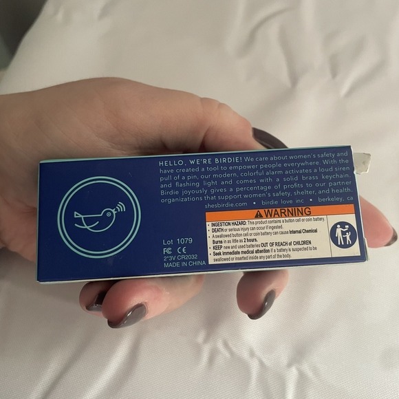 Birdie Original Personal Safety Alarm for Women Metallic Holiday Purple NEW - Picture 2 of 4